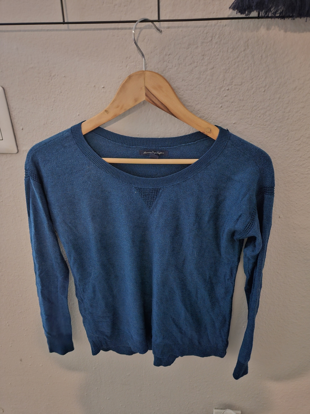 American Eagle Outfitters Teal Crew Neck Sweater